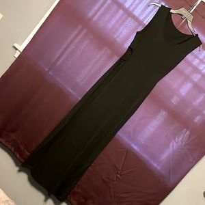 Black slit dress